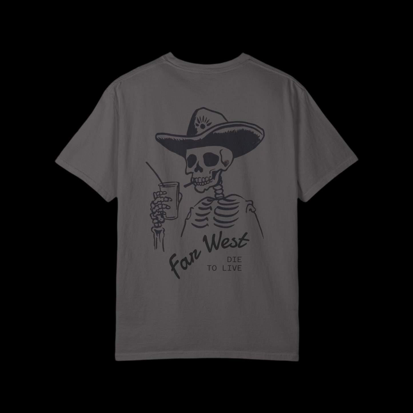 'Far West' Skeleton Cowboy T-Shirt - KINGSKULL Edition