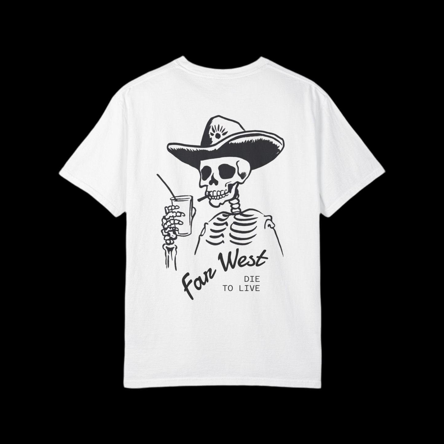 'Far West' Skeleton Cowboy T-Shirt - KINGSKULL Edition