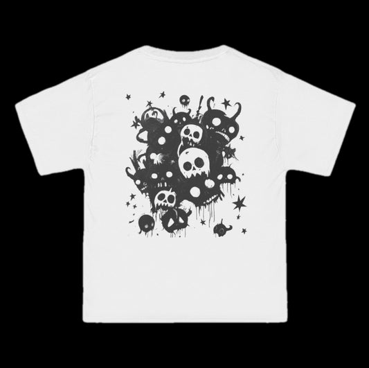 'EYES OPEN' Abstract White Tee - KINGSKULL Edition