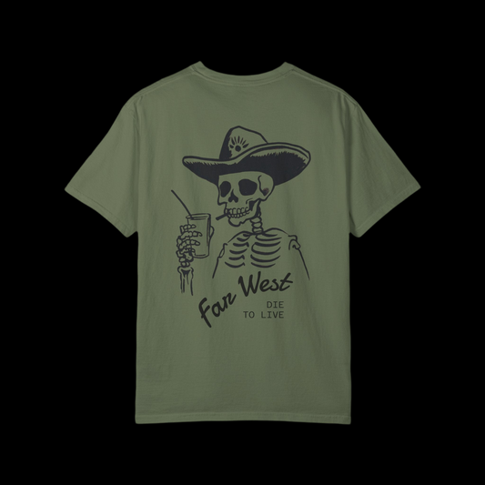 'Far West' Skeleton Cowboy T-Shirt - KINGSKULL Edition
